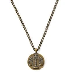 Lucleon Astro | Collier En Acier Doré Avec Signe Astrologique De La Balance