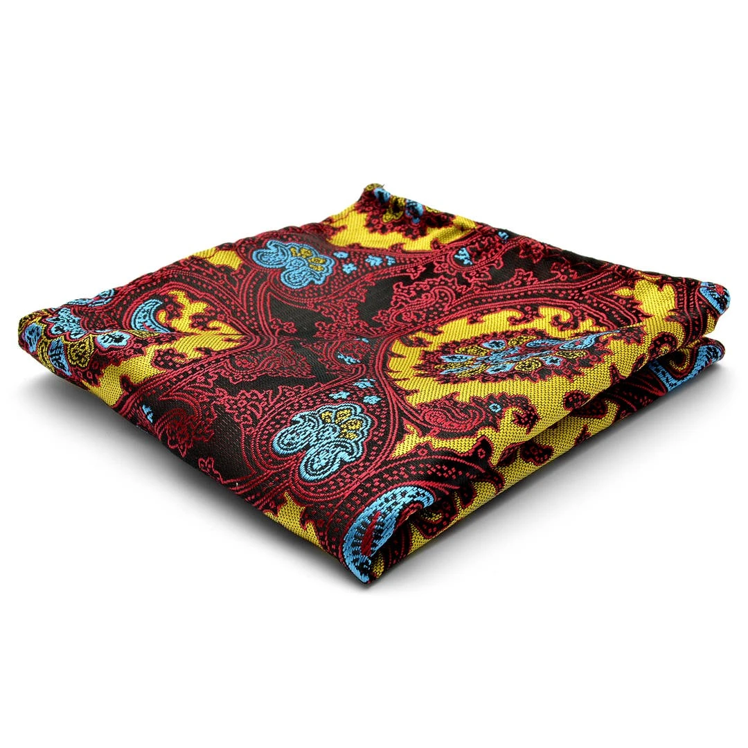 Tailor Toki Pochette De Costume En Soie Bordeaux à Motifs 3 Tailor Toki Pochette De Costume En Soie Bordeaux à Motifs