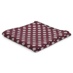 Tailor Toki Pochette De Costume Bourgogne à Motif Géométrique