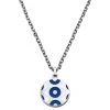 Waykins Evil Eye | Collier Argenté Et Bleu Foncé