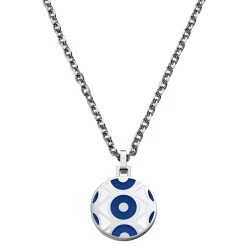 Waykins Evil Eye | Collier Argenté Et Bleu Foncé