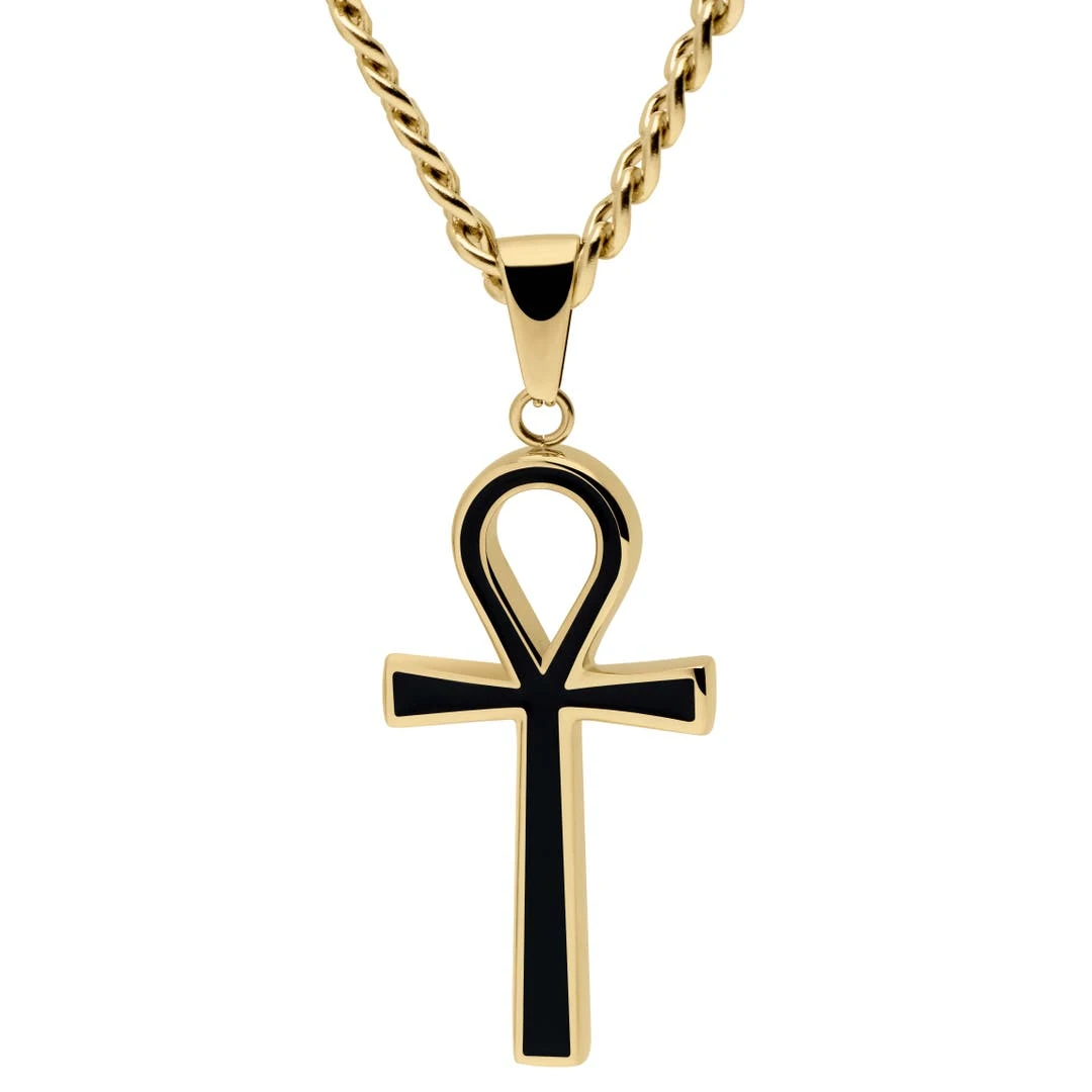 Lucleon Collier Doré Avec Pendentif Ankh 3 Lucleon Collier Doré Avec Pendentif Ankh