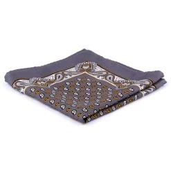 Tailor Toki Pochette De Costume En Soie Gris Fantaisie