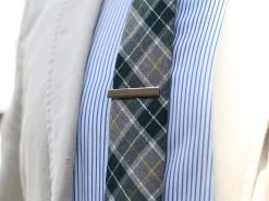 Warren Asher Pince à Cravate Argentée Courte Et Sobre -Arkai Atlas Shop 3784 extra