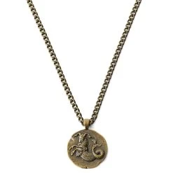 Lucleon Astro | Collier En Acier Doré Avec Signe Astrologique Du Capricorne