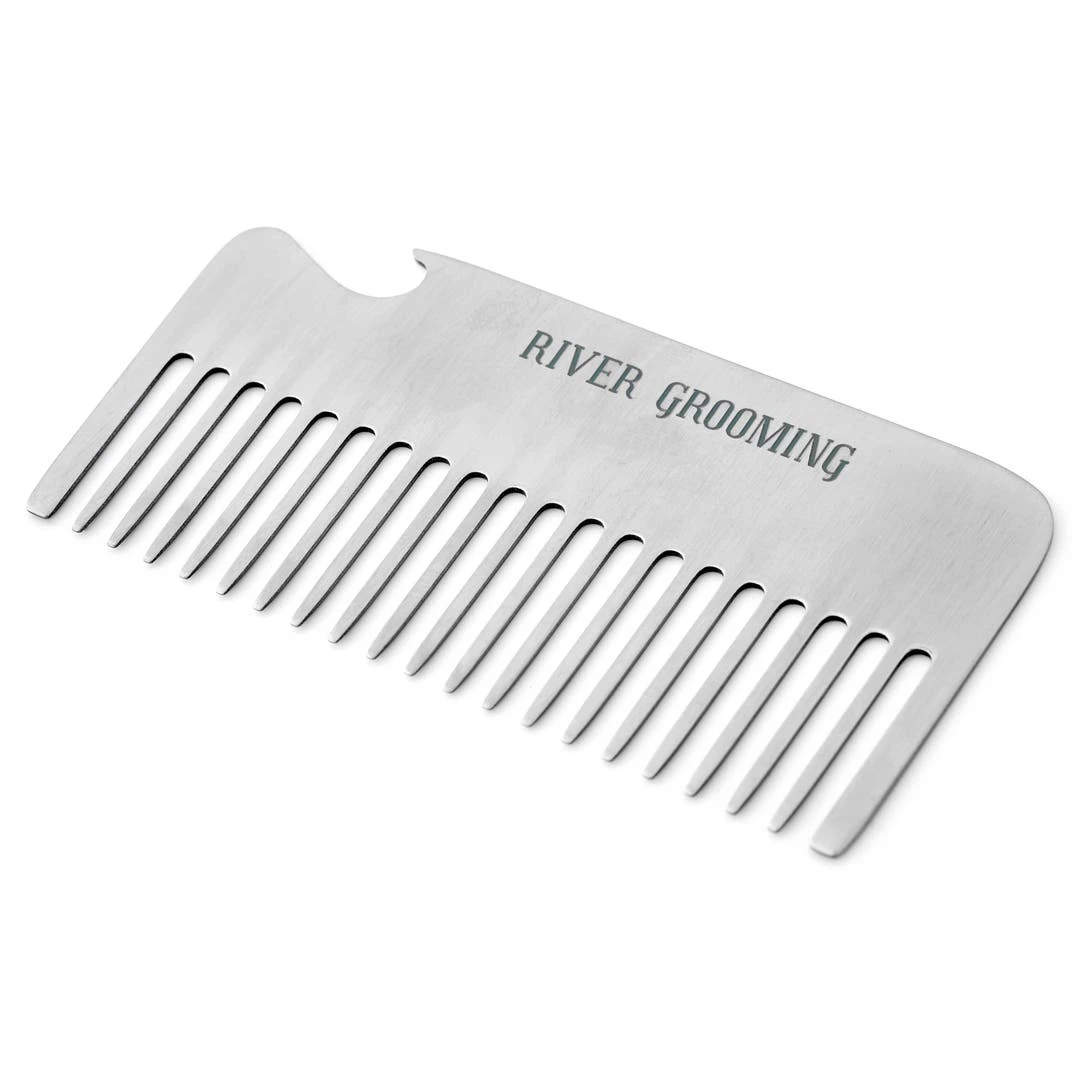 River Grooming Peigne En Acier à Dents Larges (& Décapsuleur) 4 River Grooming Peigne En Acier à Dents Larges (& Décapsuleur) – Image 2