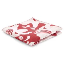 Tailor Toki Pochette De Costume à Motif Floral Rouge Et Blanc