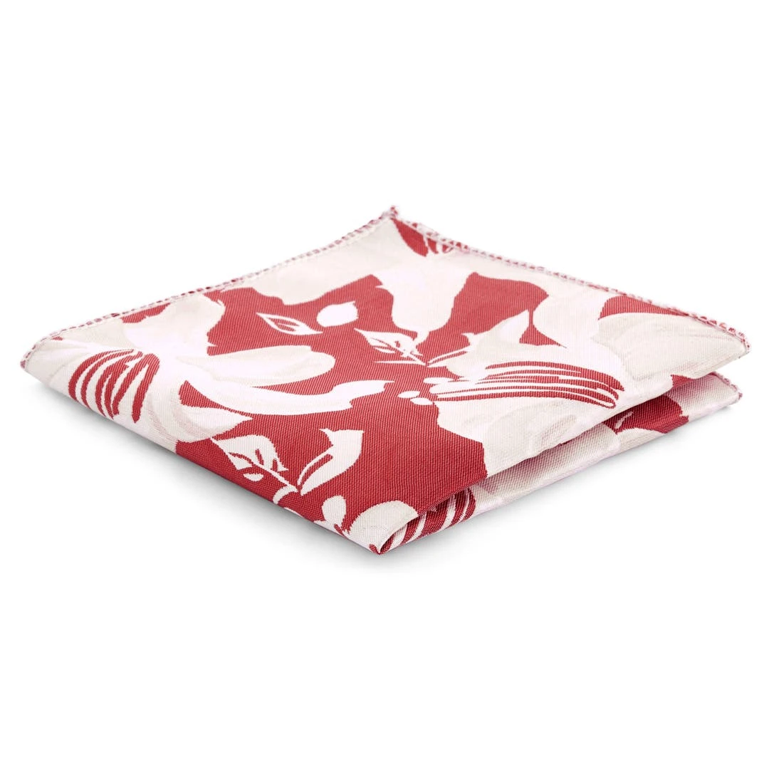 Tailor Toki Pochette De Costume à Motif Floral Rouge Et Blanc 3 Tailor Toki Pochette De Costume à Motif Floral Rouge Et Blanc