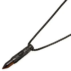 Arkai Collier Rico à Pendentif En Forme De Cartouche Noire Et Pierre Oeil De Tigre -Arkai Atlas Shop 4 2.e1884663bebdcb63f053f1d281c12260