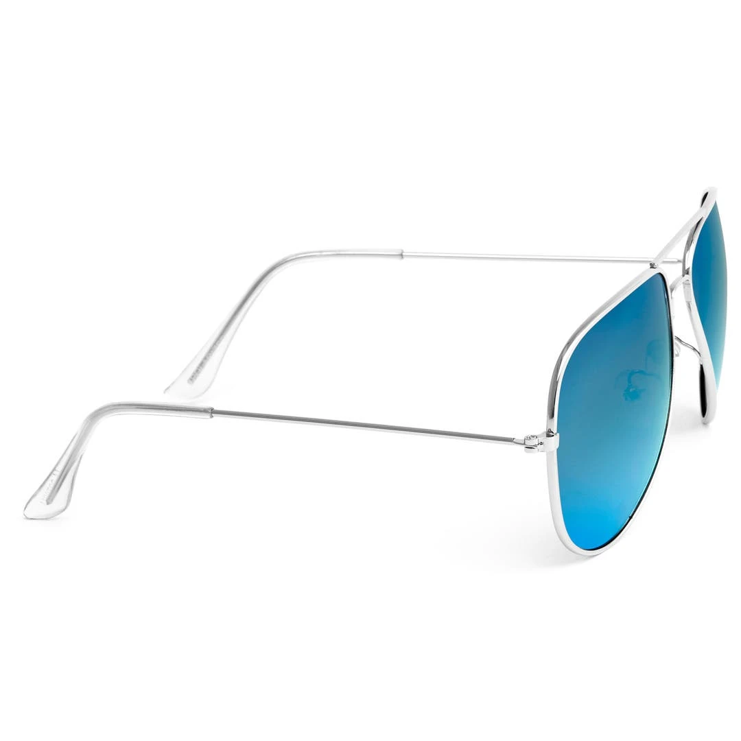 Paul Riley Lunettes Aviator Argentées Et Bleues Polarisées 5 Paul Riley Lunettes Aviator Argentées Et Bleues Polarisées – Image 3