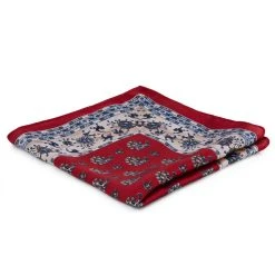 Tailor Toki Pochette De Costume Rouge à Fleurs Bleues