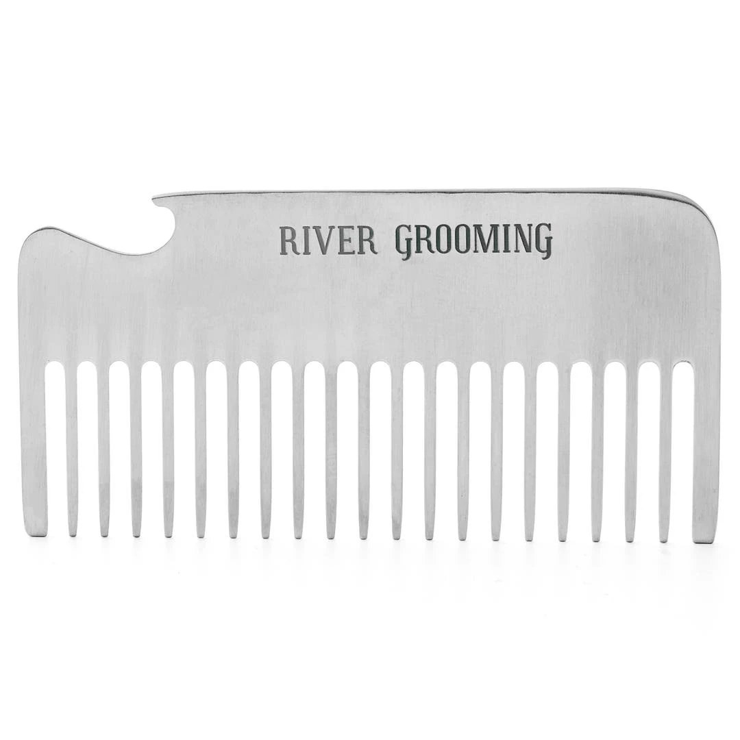 River Grooming Peigne En Acier à Dents Larges (& Décapsuleur) 3 River Grooming Peigne En Acier à Dents Larges (& Décapsuleur)