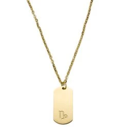 Lucleon Collier Zodiaque En Acier Doré - Le Capricorne