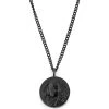 Lucleon Collier En Acier Noir à Pendentif Hindou