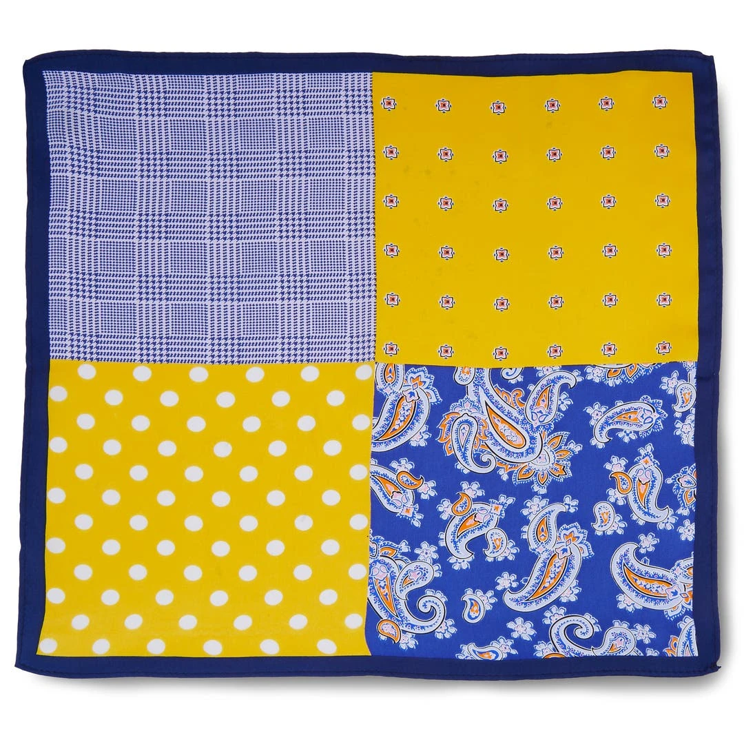 Tailor Toki Pochette De Costume Jaune Et Bleu à Plusieurs Motifs 5 Tailor Toki Pochette De Costume Jaune Et Bleu à Plusieurs Motifs – Image 3