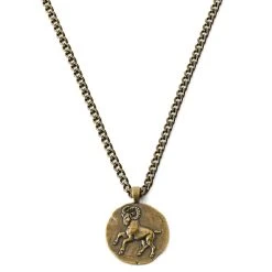 Lucleon Astro | Collier En Acier Inoxydable Doré Avec Signe Astrologique Du Bélier
