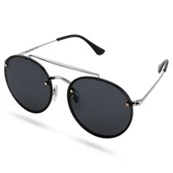 Lucleon Occasus | Lunettes De Soleil Aviator Rondes à Verres Noirs -Arkai Atlas Shop 6 1 sull