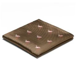 Trendhim Pochette De Costume Réversible Maroon à Motifs De Flamants Roses