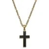 Lucleon Collier à Pendentif Croix Plaqué Or Avec Marqueterie Noire -Arkai Atlas Shop 6 1 6b2d02a9370ea0a1d61669009b8828e7