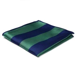 Trendhim Pochette De Costume En Soie à Rayures Vertes Et Bleues