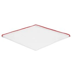 Trendhim Pochette De Costume Blanche à Bords Rouges