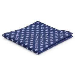 Tailor Toki Pochette De Costume En Polyester Bleu Marine Fleur-de-lis