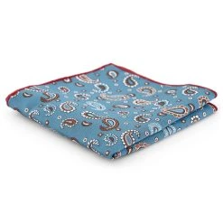 Tailor Toki Pochette De Costume Turquoise Clair à Motif Cachemire