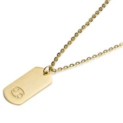 Lucleon Collier Zodiaque En Acier Doré - Le Cancer -Arkai Atlas Shop 6 2.90a61b1ffaf55599df5a9d62e0204676