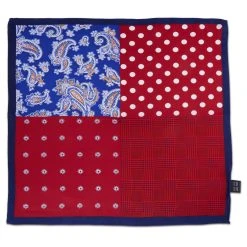 Tailor Toki Pochette De Costume Rouge à Patchwork De Motifs -Arkai Atlas Shop 66 3 1