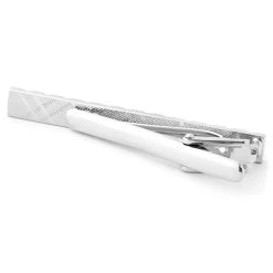 Warren Asher Pince à Cravate Argentée à Carreaux -Arkai Atlas Shop 69 1 8