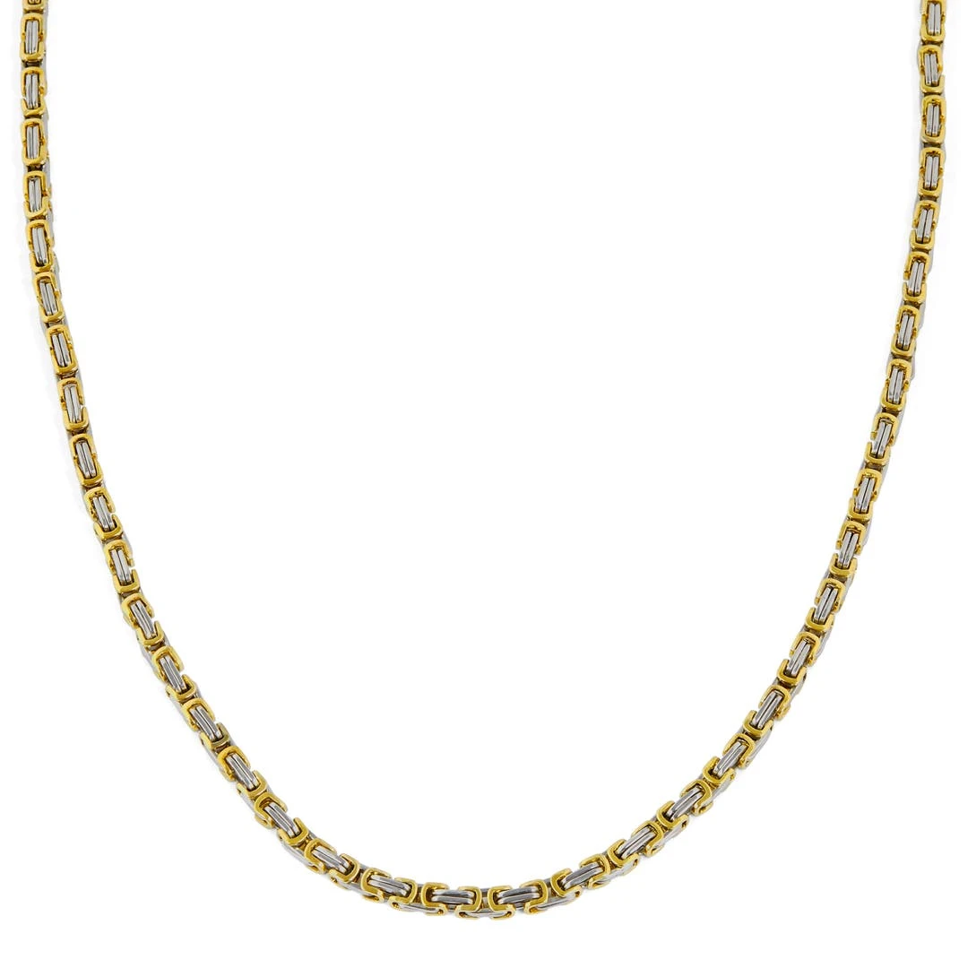 Fort Tempus Chaîne à Mailles De Couleur Argent Et Or 3 Fort Tempus Chaîne à Mailles De Couleur Argent Et Or