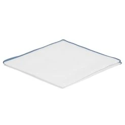 Trendhim Pochette De Costume Blanche à Bords Bleu Poudré