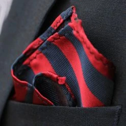 Tailor Toki Pochette à Rayures à L'ancienne -Arkai Atlas Shop 7391 pocket square