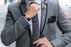 Warren Asher Pince à Cravate Courte Rouge -Arkai Atlas Shop 7443 01