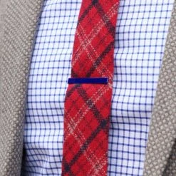 Warren Asher Pince à Cravate Courte Bleu Métallique -Arkai Atlas Shop 7458 tieblue