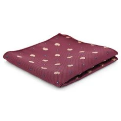 Tailor Toki Pochette De Costume Bordeaux à Motif Virgule