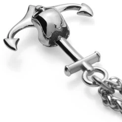 Lucleon Collier Tadd En Acier Avec Ancre Et Tête De Mort -Arkai Atlas Shop 8 2sidro