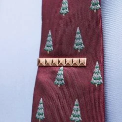 Warren Asher Pince à Cravate Plate En Cuivre Gravé -Arkai Atlas Shop 8325 tiebar 1