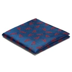 Trendhim Pochette De Costume Réversible Bleu Marine à Motifs De Homards