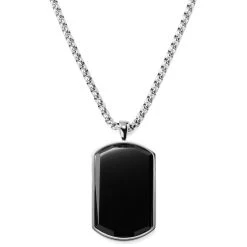 Arkai Collier Orisun Anthony à Pendentif En Onyx Noir
