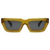 Otsu Occasus | Lunettes De Soleil Carrées Jaune Fluo à Monture épaisse Et Verres Polarisés