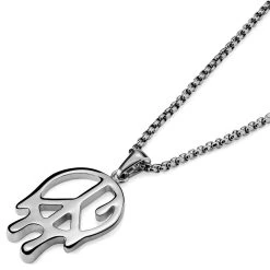 Otsu Fahrenheit | Collier à Pendentif En Métal Argenté Peace & Love -Arkai Atlas Shop 9 2.734b16df6cf09eb43f9081be15a7406c