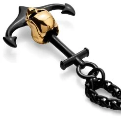 Lucleon Collier Tadd Noir Avec Ancre Et Tête De Mort -Arkai Atlas Shop 9 2sidro