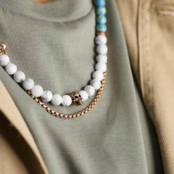 Arkai Set De Colliers Rico Jaspe Impérial Et Turquoise Blanche 10 Arkai Set De Colliers Rico Jaspe Impérial Et Turquoise Blanche -Arkai Atlas Shop ak ricocollection nathan necklace 1x1 4