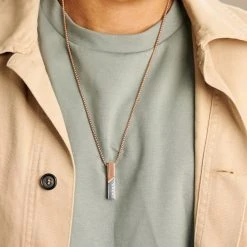 Arkai Collier Rico à Pendentif Couleur Or Rose Et Argent -Arkai Atlas Shop ak rico collection model5794 c