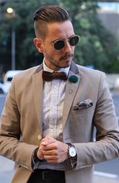 Tailor Toki Pochette De Costume Bleue à Motif Cachemire -Arkai Atlas Shop billed 1 10