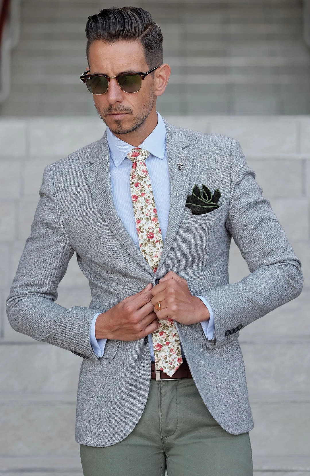 Bohemian Revolt Pochette De Costume En Laine Vert Foncé 6 Bohemian Revolt Pochette De Costume En Laine Vert Foncé – Image 4