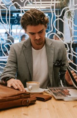 Tailor Toki Pochette De Costume Noire Et Blanche à Motifs Nautiques -Arkai Atlas Shop billed 1 430