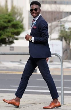 Tailor Toki Pochette De Costume En Soie Bordeaux Et Bleu -Arkai Atlas Shop billed 3 2 89