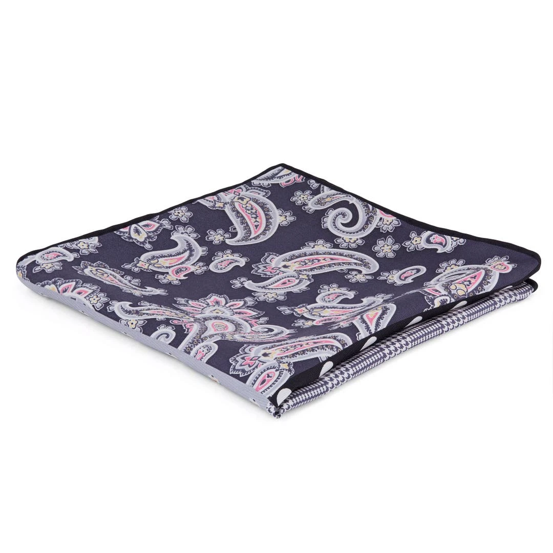 Tailor Toki Pochette De Costume Noire à Motif Patchwork Cachemire 3 Tailor Toki Pochette De Costume Noire à Motif Patchwork Cachemire